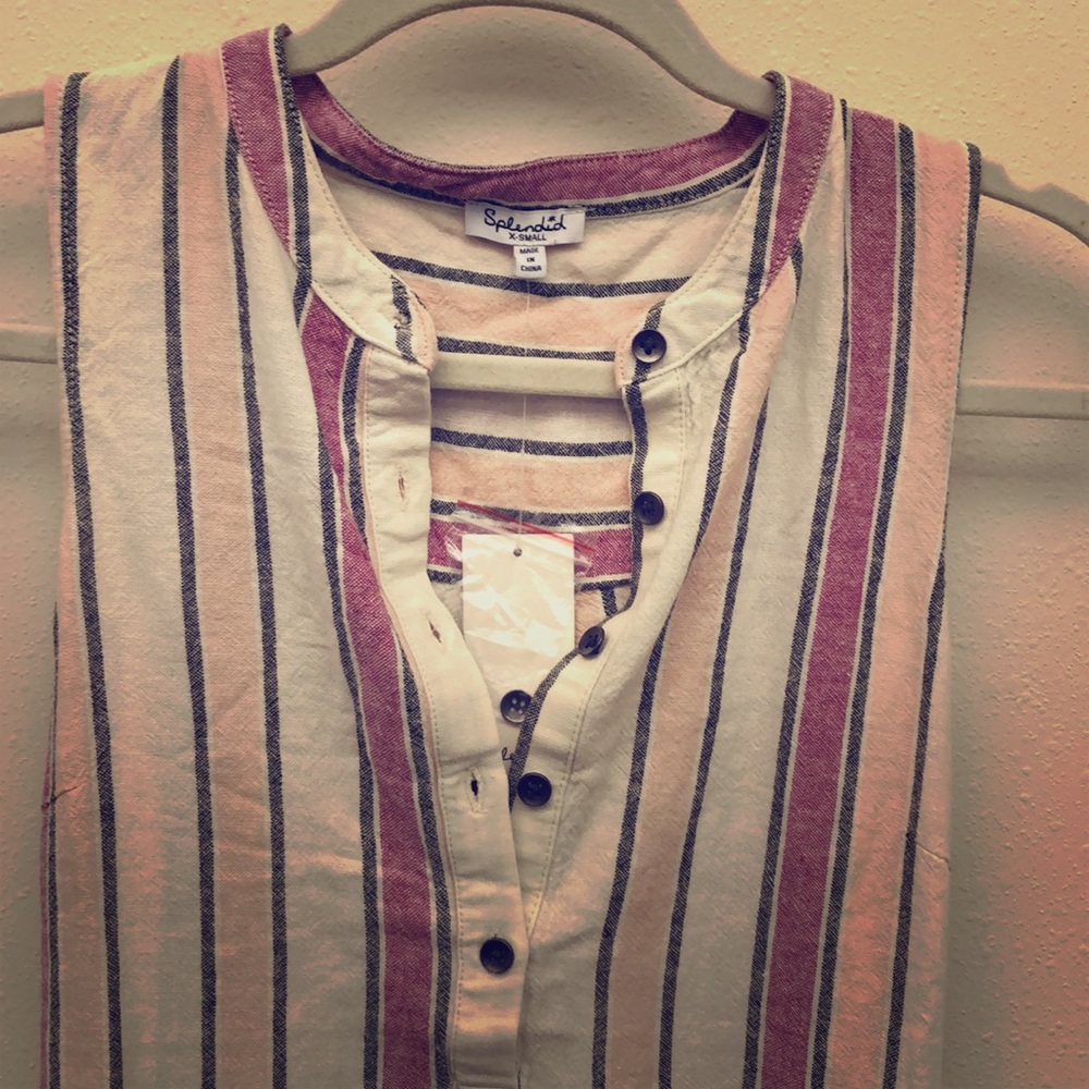 Splendid XS Sleeveless Linen Dress